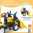 thumbnail image 4 of Aosom Front Loader Excavator Ride On Toy W/ 6 Wheels Controllable Bucket, 4 of 9