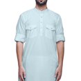 thumbnail image 2 of Atasi Kurta Long Asymétrique en Coton à Col Mandarin pour Garçons, Tenue Décontractée, 2 of 5