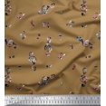 thumbnail image 1 of Soimoi Tissu Modal Satin Notes Instrument de Musique Tissu Imprimé au Mètre 42 Pouces de Large, 1 of 5