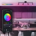 thumbnail image 2 of Globe Electric Smart 4-Light Matte Black Multicolor RGB LED Integrated Voice Activated Track Light, Modern Style, 2 of 8