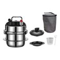 thumbnail image 1 of Rongfmy 304 Stainless Steel Small Micro Pressure Cooker Pot Nonstick w Tray Lid, 1 of 9