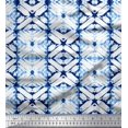 thumbnail image 1 of Soimoi Blue Poly Georgette Fabric Geometric Tie-Dye Decor Fabric Printed Yard 52 Inch Wide, 1 of 4