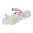 thumbnail image 3 of LSLJS Women's Summer Plus-Size Flower Clip-Toe Flat Beach Sandals, Flats Shoes, 3 of 9