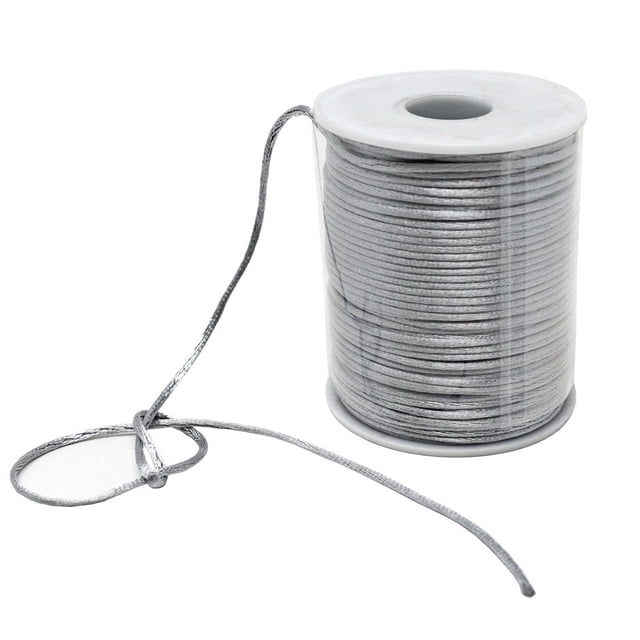 LEEYNEER - 2mm x 100 yards Satin Rattail Cord Shamballa Nylon Macrame Kumihimo string