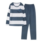 GDREDA Pyjamas Homme Pajamas For Women Set Womens Pajamas Plus Size Pajamas For Women Casual Pajamas Women's Suspenders Home Wear Two Piece Sets Women Pajama Sets pyjamas Blue,M