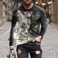 thumbnail image 2 of RKSTN Shirts Mens Manches Courtes Manches Longues Impression Pull Col Rond T-Shirt Blouse Hawaïenne Shirts for Men, 2 of 3
