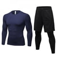 thumbnail image 2 of Men‘s 2 in 1 Compression Sportswear Suits Gym Tights Training Clothes Workout Jogging Sports Set Fitness Tracksuit Running Sets, 2 of 5