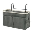 thumbnail image 2 of Birdeem Bedside Storage Organizer,Hanging Basket Shelf with Canvas Fabric and Metal Frame,for Bunk Beds and Home Use,Multiple Pockets Easy Installation Space Saver, 2 of 9