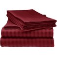 thumbnail image 1 of 1000 Thread Count 100% Egyptian Cotton 4-Piece Bed Sheet Set (1 Flat, 1 Fitted Sheet, 2 Pillow Covers) 18 Inches Deep Pocket Stripe Pattern, 1 of 5