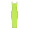 thumbnail image 4 of Birdeem Robe Longue d'Été pour Femmes Couleur Unie Mode Aguichant Dos Ouvert à Lacets Soutien-Gorge Robe à Col Suspendu, 4 of 10