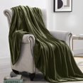 thumbnail image 1 of IGUOHAO Fleece Blanket (King Size 108x90 Olive Green) Plush Fuzzy Lightweight Throw, Super Soft Microfiber Flannel Nap Blankets for Couch, Bed, Sofa Ultra Luxurious Warm and Cozy for All Seasons, 1 of 9