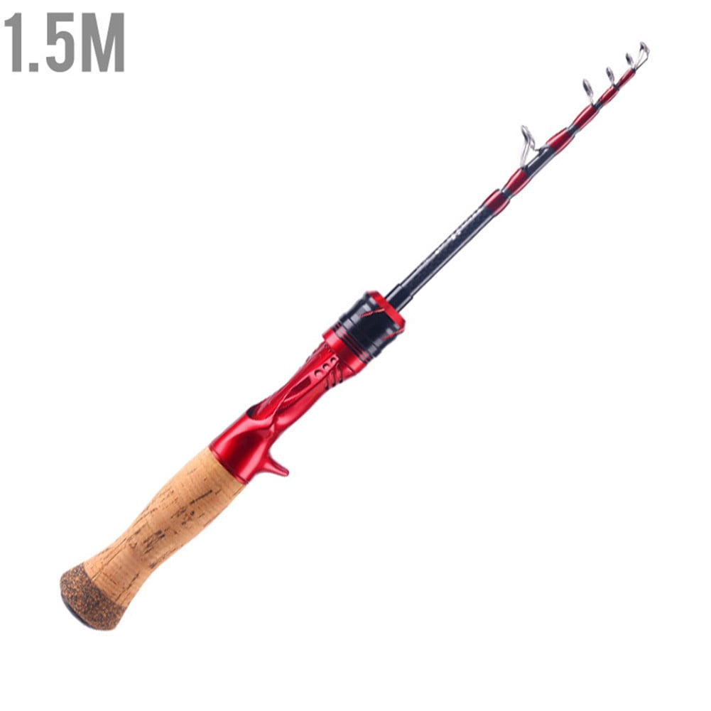 Yimiti Horse Mouth Rod Rod Fishing Rod Lure Rod Short Telescopic Rod Ul/F,1.5M Handle