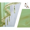 thumbnail image 4 of JilgTeok 4 Pcs Floral Sheer Lace Shade Window Curtain with Scalloped Edges and Rod Pocket Top for Easy Hanging Light Filtering Valances Drapery for Farmhouse, Kitchen, Bedroom Clearance, 4 of 5