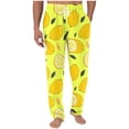 thumbnail image 1 of Pisexur Sweatpants for Men High-end Fabric Work Pants for Men,Men Printing Elastic Waist Draw Rope Pocket Full Length Pants Yellow,S, 1 of 5