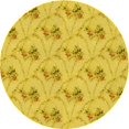 thumbnail image 1 of Ahgly Company Machine Washable Indoor Round Transitional Golden Yellow Area Rugs, 5' Round, 1 of 7