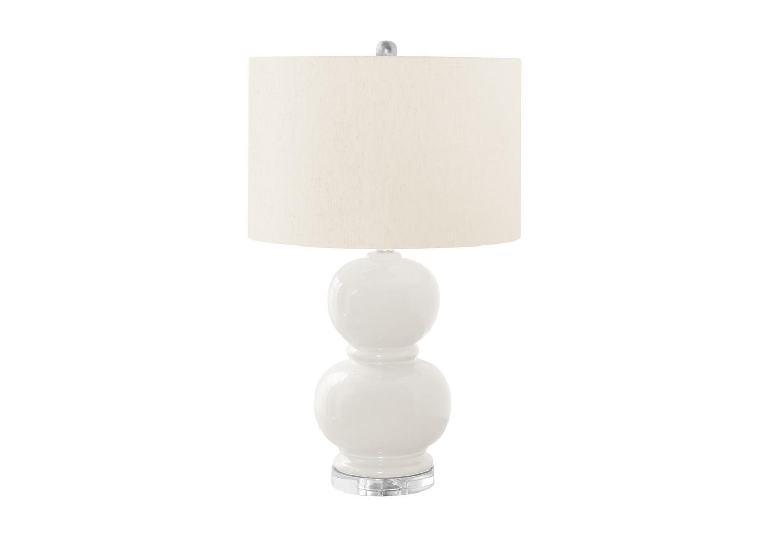 Monarch Specialties  Luminaire, 25"h, Lampe De Table, Crème Céramique, Abat-jour Ivoire / Crème, Contemporain, Moderne