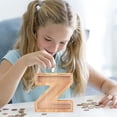 thumbnail image 1 of Danhjin Personalized Wooden Name Money Box Wooden Deposit Box Twenty Six English Letters Room Decor, 1 of 5