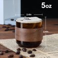 thumbnail image 3 of Espresso Cups Set of 2 with Wooden Ring, 5 OZ High Borosilicate Espresso Shot Glass, Clear Small Expresso Shots Cup, Espresso Accessories, 3 of 6