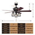 thumbnail image 2 of Gymax 52'' Ceiling Fan w/ Lights 5 Reversible Blades 3 Lights Retro Ceiling Fan, 2 of 10