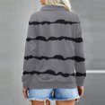thumbnail image 5 of Chandails à Capuchon Mode pour Femmes 2023 Mode Col Roulé Ample Imprimé Fermeture Éclair Manches Longues Chandail Haut Blouse Rabais de 50 % Liquidation Costumes d'Halloween/Noël, 5 of 5