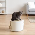 thumbnail image 2 of IRIS Bac à Litière pour Chat Entrée par le Haut Moyen, Blanc/beige, 2 of 4