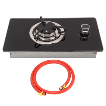 RV Gas Range Stove 1 Burner Cooktop 1.8Kw Power Stepless Adjustable Fire Tempered Glass for Yacht Caravan