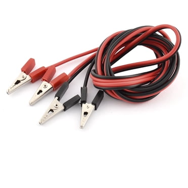 Unique Bargains Pince Crocodile à Double Extrémité pour Test de Batterie, Câble de Survoltage 1,5 m de Long