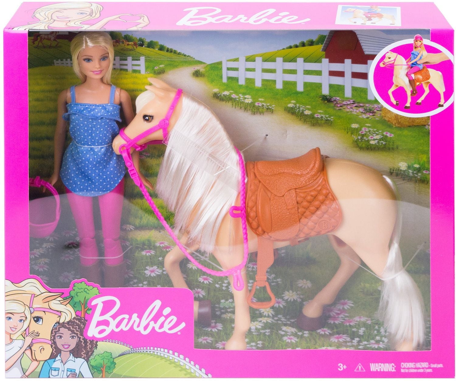 Barbie – Coffret de jeu Poupée et cheval