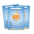 thumbnail image 1 of Darling Souvenir Blue Birthday Invitation Card Printable Fill or Write In Blank Invites Party Supplies Pack Of 28 5 x 7 Inches, 1 of 5