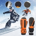 thumbnail image 2 of Fgnfyis Gants de Ski avec Protection Intégrée du Poignet Résistants à l'Eau pour le Planche à Neige et les Sports de Ski Rouge, 2 of 3