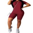 thumbnail image 1 of Femmes Manches Courtes Slim T-shirts Shorts Pantalons Survêtements Sport, 1 of 6