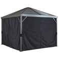 thumbnail image 1 of Sojag, rideaux noirs pour abri soleil Sanibel, 10 pi x 10 pi, polyester, rideaux d'extérieur, 1 of 6