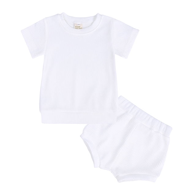TopLLC Ensemble de Blouses et Chemises à Manches Courtes Col Rond Ensemble Deux Pièces pour Fille