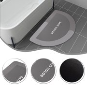 Diatomaceous Earth Bath Rug, Xinsrenus Super Absorbent Quick Dry Bath Mat, Non-Slip Rubber Backing Washable Bathroom Floor Mats, Shower Rug for In Front of Bathtub Shower Room 16x24, Gray