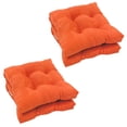 thumbnail image 1 of 16-inch Solid Micro Suede Square Tufted Chair Cushions (Set of 4), 1 of 2