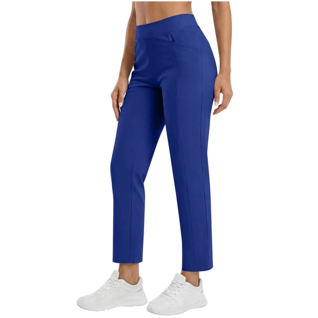 Pantalon de Golf pour Femmes Extensible Respirant Décontracté Couleur Unie Pantalon Court 1 Pce