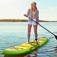 thumbnail image 2 of Goplus Small Inflatable SUP Board, Portable Paddle Board with 5D rings Stand Up Paddle Board for Youth & Adult Green, 2 of 10