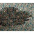 thumbnail image 4 of oneOone Viscose Chiffon Fabric Leaves & Floral Block Printed Fabric 1 Yard 42 Inch Wide, 4 of 4