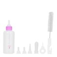 thumbnail image 1 of Ensemble de 6 Pcs Biberon d'Alimentation pour Chiot et Chaton 60 ml, Petit Chien Chat, Lait, Trousse de Soins Infirmiers (Rose), 1 of 10