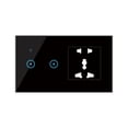 thumbnail image 1 of Mistaha 95- Wi-Fi Smart Wall Outlet with 2 Gang Touch Light Switch Smart Life APP Remote Control, Voice Control, Touch Control Compatible with Assistant Wi-Fi Smart Switch Plug Outlet Universal Pl, 1 of 8