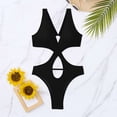 thumbnail image 4 of LSLJS Women's Sexy Solid Color Swimwear Slim Swimsuit Bikini Straped Swimsuits, 4 of 5