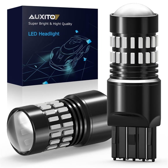 AUXITO Version Améliorée 7440 7443 Ampoule DEL Rouge Lumières de Frein Stroboscopiques Ampoules Super Lumineuses Clignotantes Avertissement pour 7441 7444 Lumière de Recul Feu Arrière Clignotant de Frein, Lot de 2
