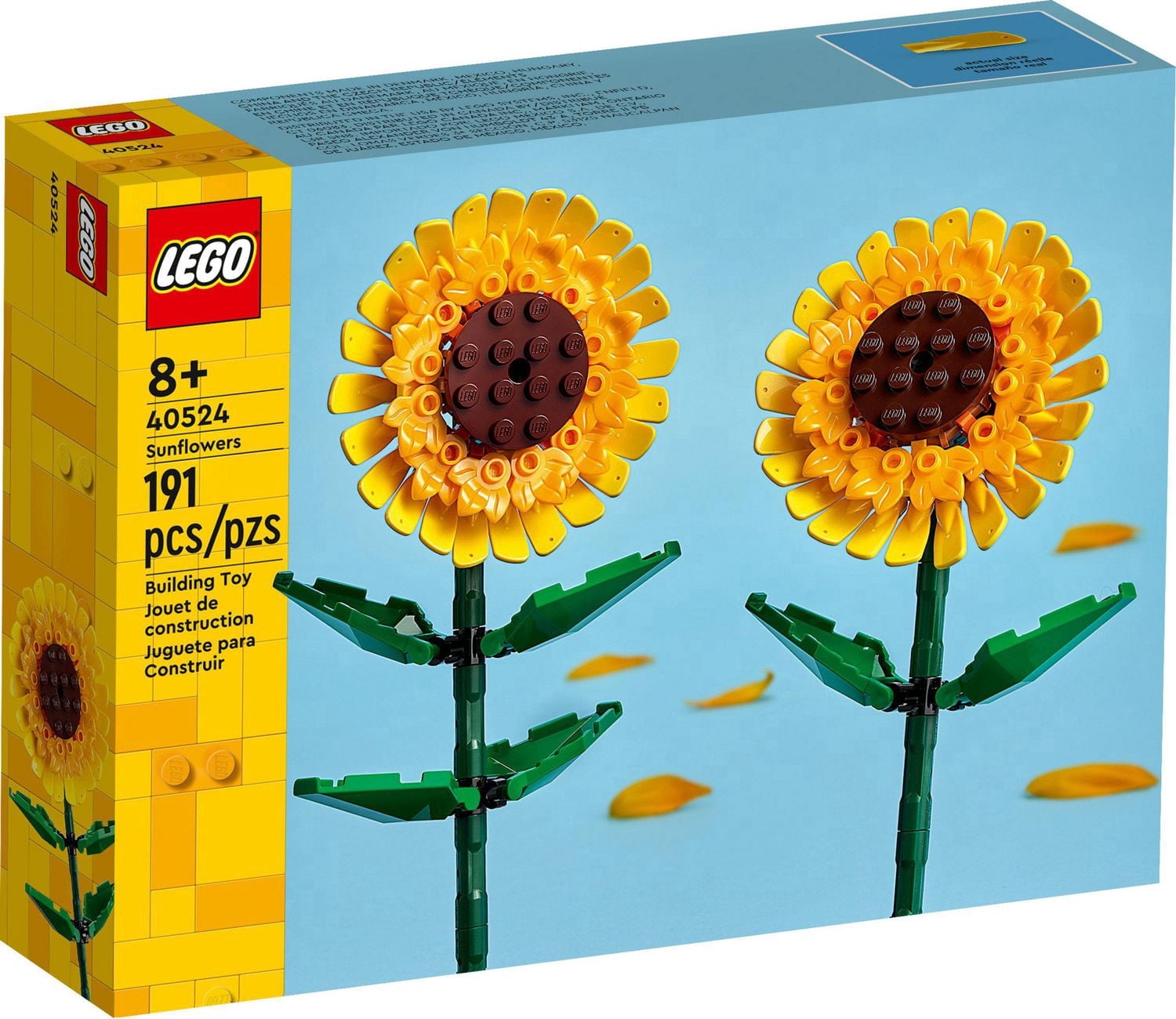 LEGO Sunflowers Building Kit, Artificial Flowers for Home Décor, Flower Building Toy Set for Kids, Sunflower Gift for Girls and Boys Ages 8 and Up, 40524
