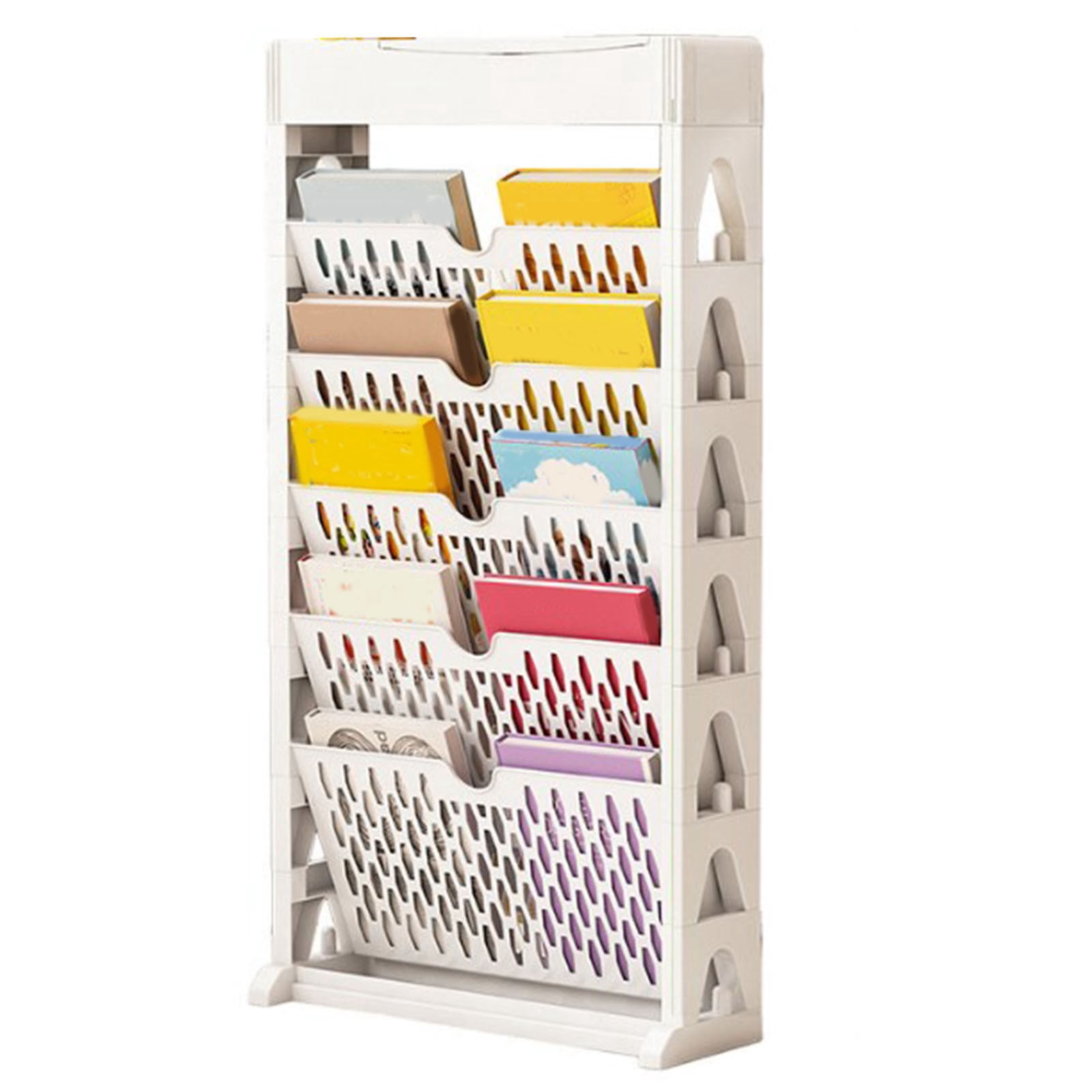 Bookshelf, Multifunctional Book Storage Shelf for Home, Office, School