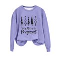 thumbnail image 4 of EGNMCR Chandail en Molleton de Noël Col Rond Imprimé Ample Manches Longues Sans Capuche, 4 of 4