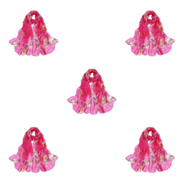 Youkk Women Luxury Beach Scarf Convenient And Practical For Beach-Goers Lightweight rose red 5Set