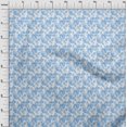 thumbnail image 4 of oneOone Georgette Viscose Medium Blue Fabric Floral Craft Projects Decor Fabric Printed By The Yard 42 Inch Wide, 4 of 4