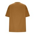 thumbnail image 4 of Plebaso T-Shirts Surdimensionnés pour Femmes 2025 Manches Courtes Hauts Amples Col Rond Décontracté Uni T-Shirts Basiques pour Femmes, 4 of 5