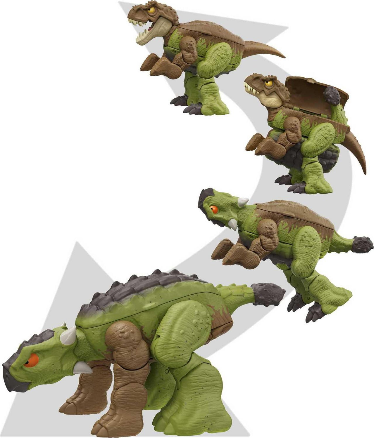 Jurassic World-Double Danger-Tyrannosaurus Rex & Ankylosaurus Jouet dinosaure transformable