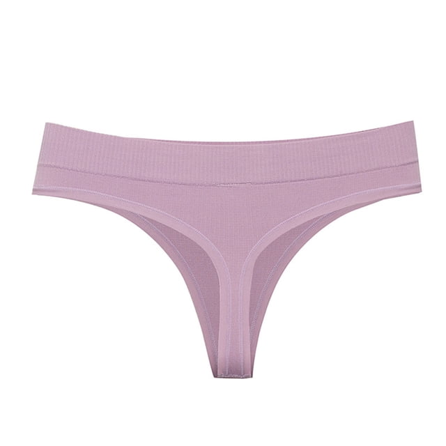 Timegard Thong for Women Low Waisted Solid Color Comfort Breathable Daily Briefs G String Underwear